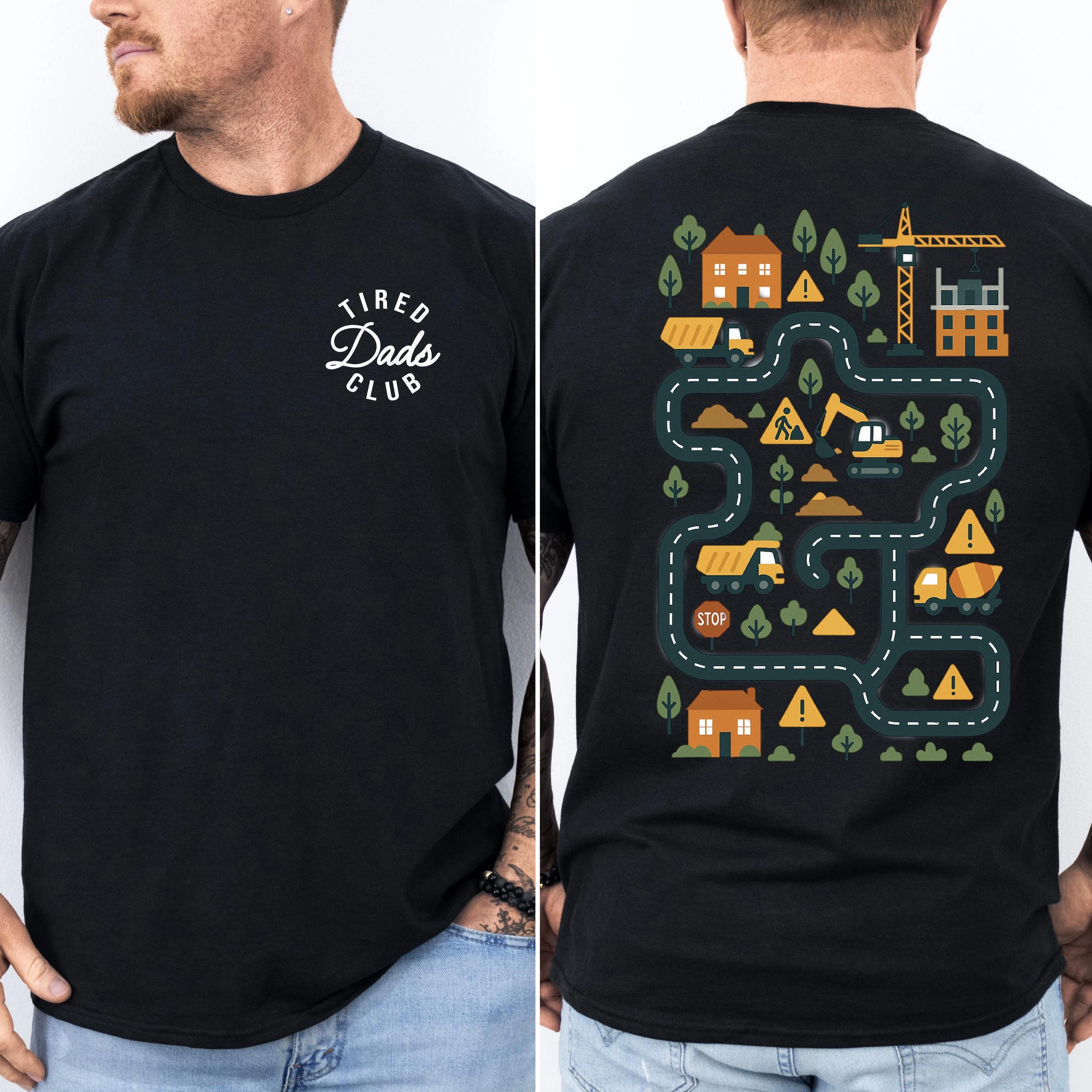 Tired Dads Club Herren-T-Shirt, Sommer-Trainingsanzug, Rundhalsausschnitt, kurzärmeliges Oberteil, lässige Sportbekleidung, Harajuku-Mode, Streetwear – Detail 3