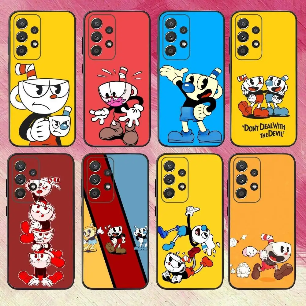 

C-Cuphead12 and M-Mugman Phone Case For Samsung S25,S24,S21,S22,S23,S30,Ultra,S20,Plus,Fe,Lite,Note,10,9,5G Black Cover