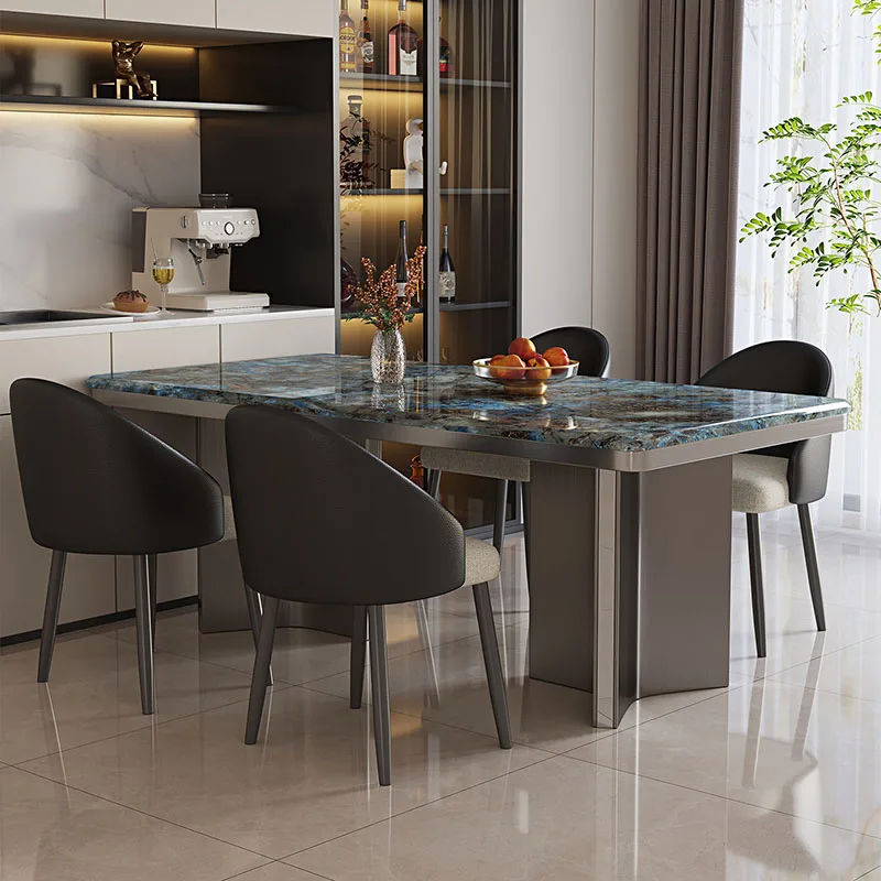 Modern Luxury Dining Table Mobile Kitchen Restaurant Study Gaming Living Room Dining Table High Mesas De Jantar Home Furniture