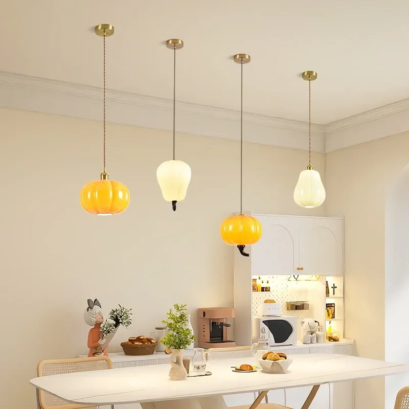 Creative Bedhead Atmosphere Pendant Light 2024 New Creative Bedroom Light Dining Hall Dining Table Personalized Art Fruit Light