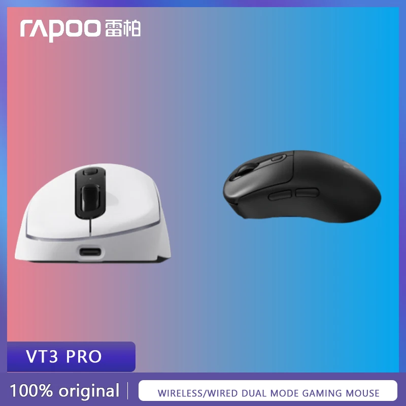 

Rapoo Vt3pro Max Mouse Big Hand Wireless Wired Dual Mode Game Office Paw3950 Ergonomic Lightweight Supports 4k+8k 750ips