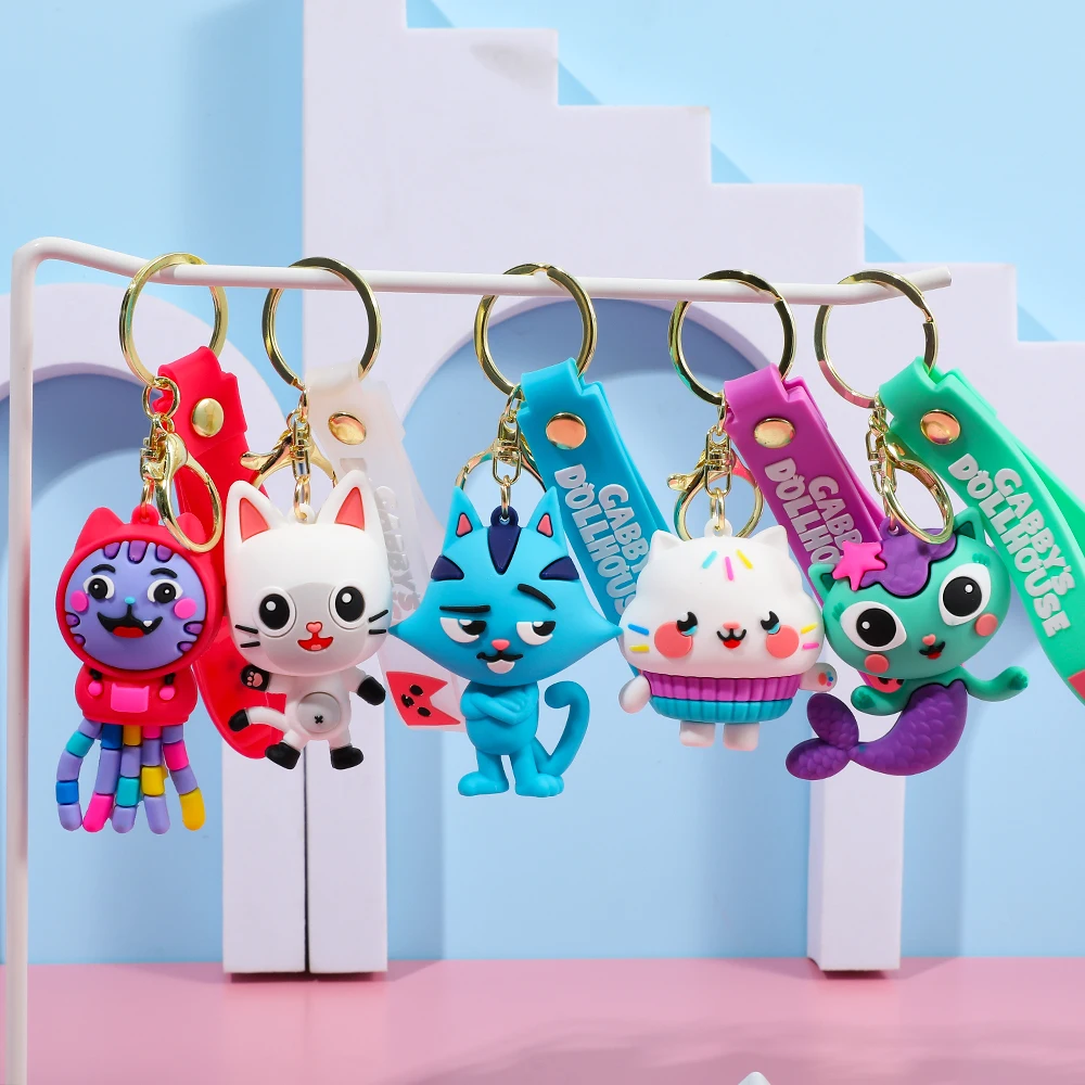 Gabby Dollhouse Keychain 3D Doll Pendant Handmade Backpack