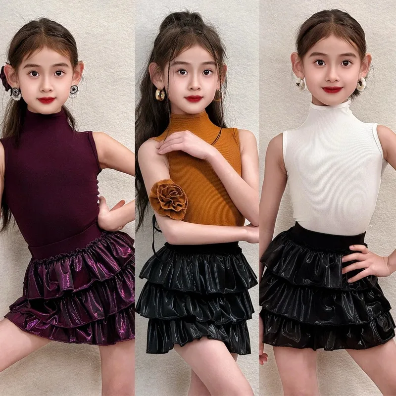 

Летние детские платья для латиноамериканских танцев (румба, сальса), костюмы для соревнований по латиноамериканским танцам для девочек, детская одежда для бальных танцев