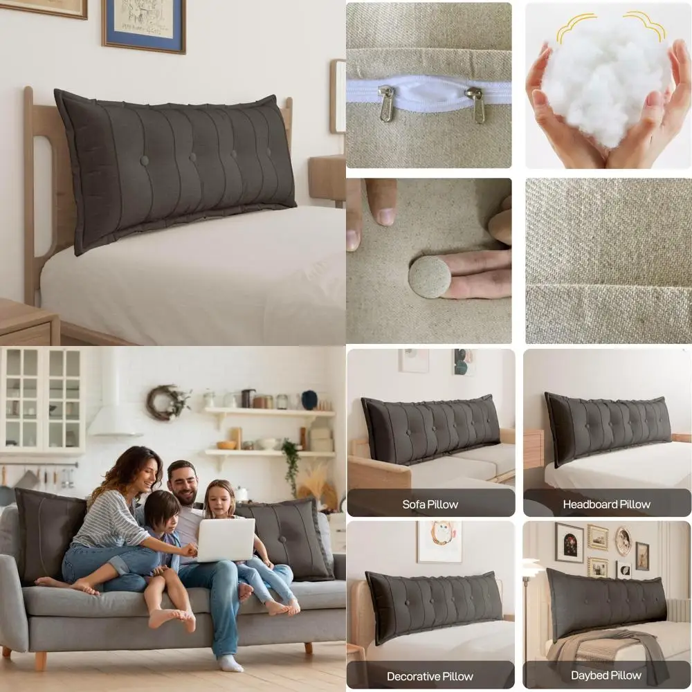 

Прямоугольная подушка изголовья, полная подушка для спинки кровати и поддержки сидения, подушки для кушетки с удобной поддержкой спины