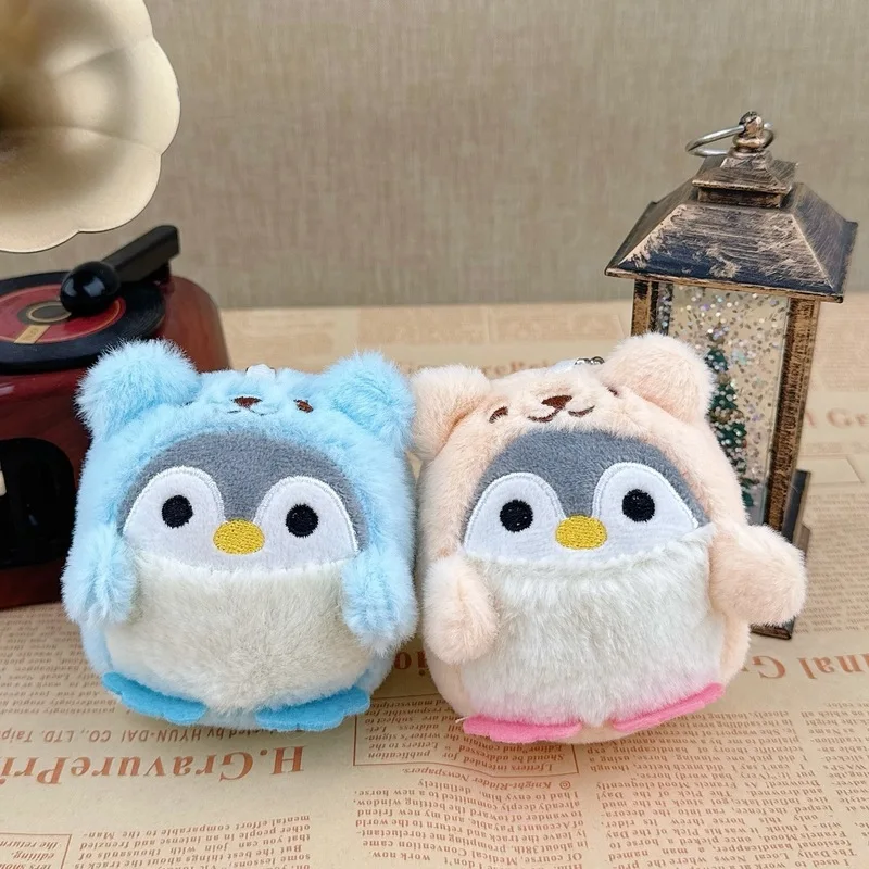 Boneca de pinguim de brinquedo de pelúcia, mini chaveiro de pelúcia bonito pingente pequeno, animal de pelúcia macio e fofo, adorável boneca de presente de casamento