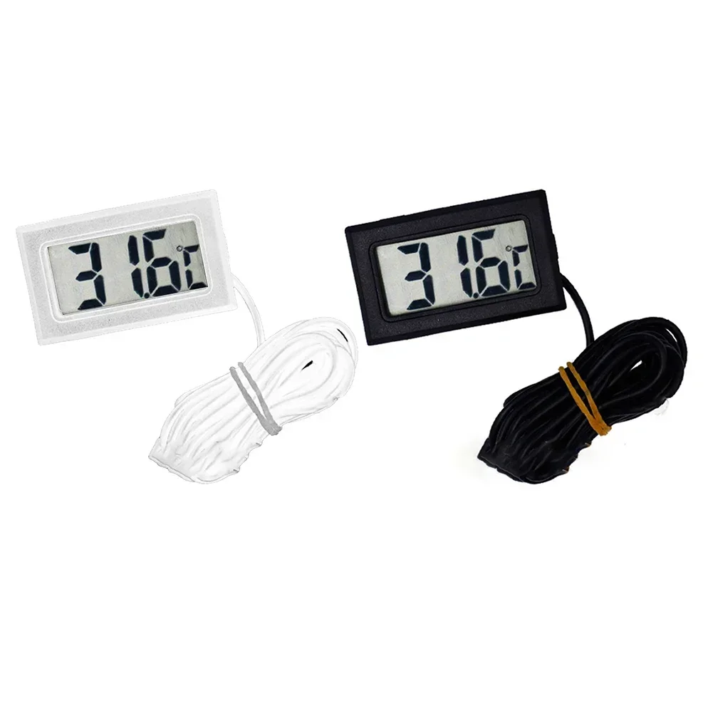 Digital LCD Thermometer with Waterproof Probe Temperature Meter for Refrigerated Cabinets and Display Counters