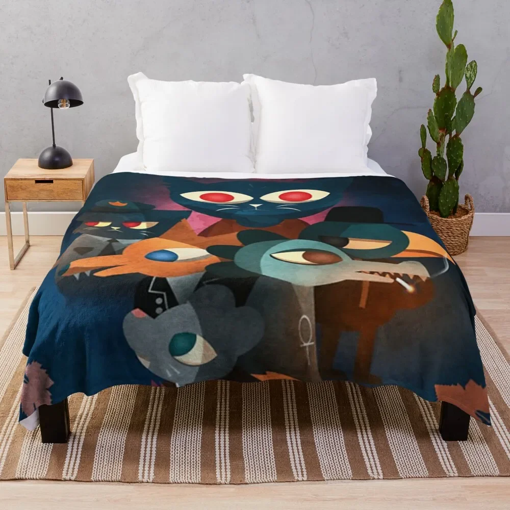

Night in the Woods Throw Blanket Soft Breathable Blanket for Night Sleeping