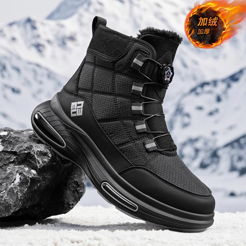 

2026 New Winter Snow Boots for Men High Quality Warm Shoes for Men Waterproof Non-Slip Plush Cotton Boots Men Botas Para Hombre