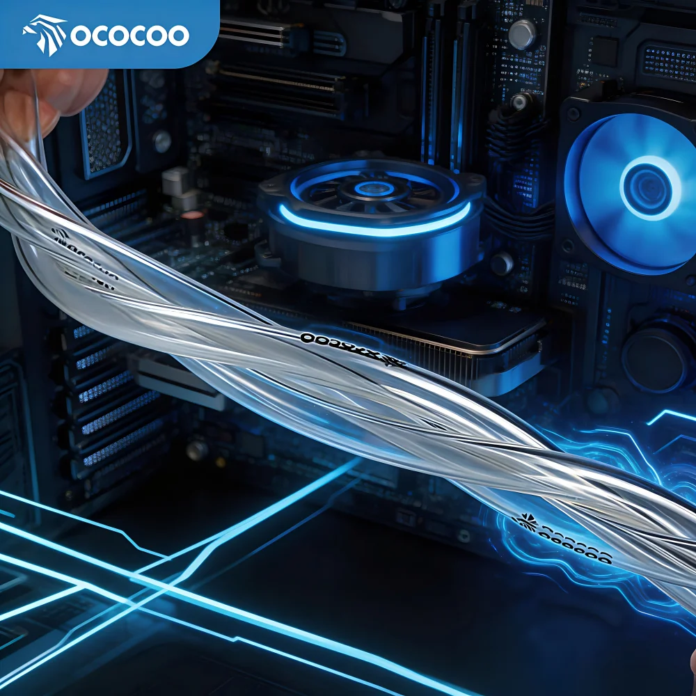 OCOCOO Data Center Servers Water Cooling Hose High Transparency Corrosion Resistant Tensile Durable BT - N8