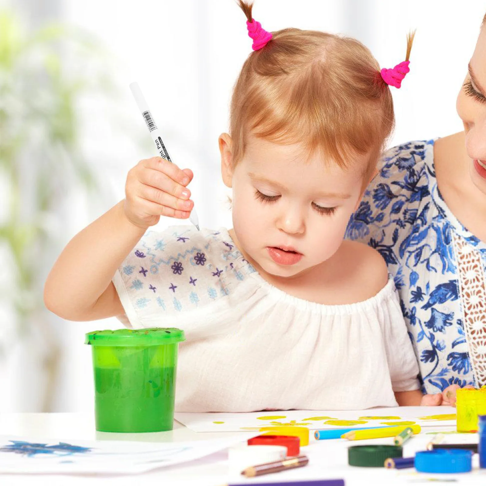 

10pcs White Liner Markers For Black Paper Smooth Writing Bright Durable Coloring Books Scrapbooking Diy Crafts Adult Drawing