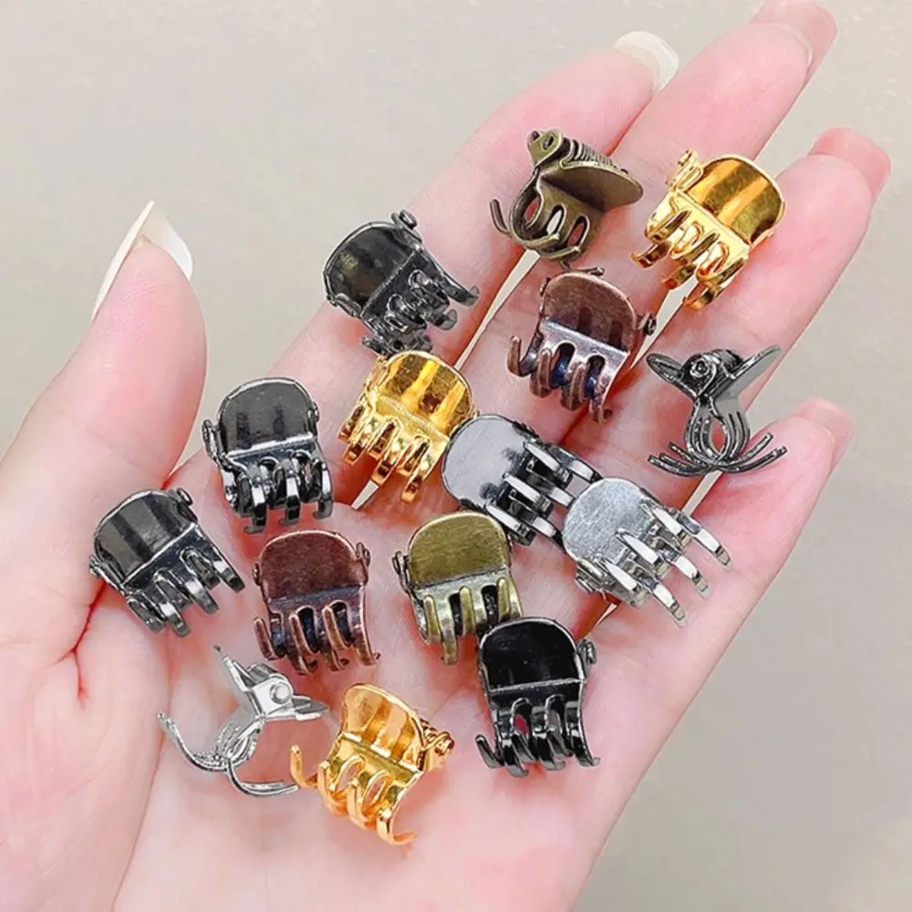 5pcs/lot antique copper small mini hair claws jaw crab clamp clips pin metal  grey color hair accessories for women goody