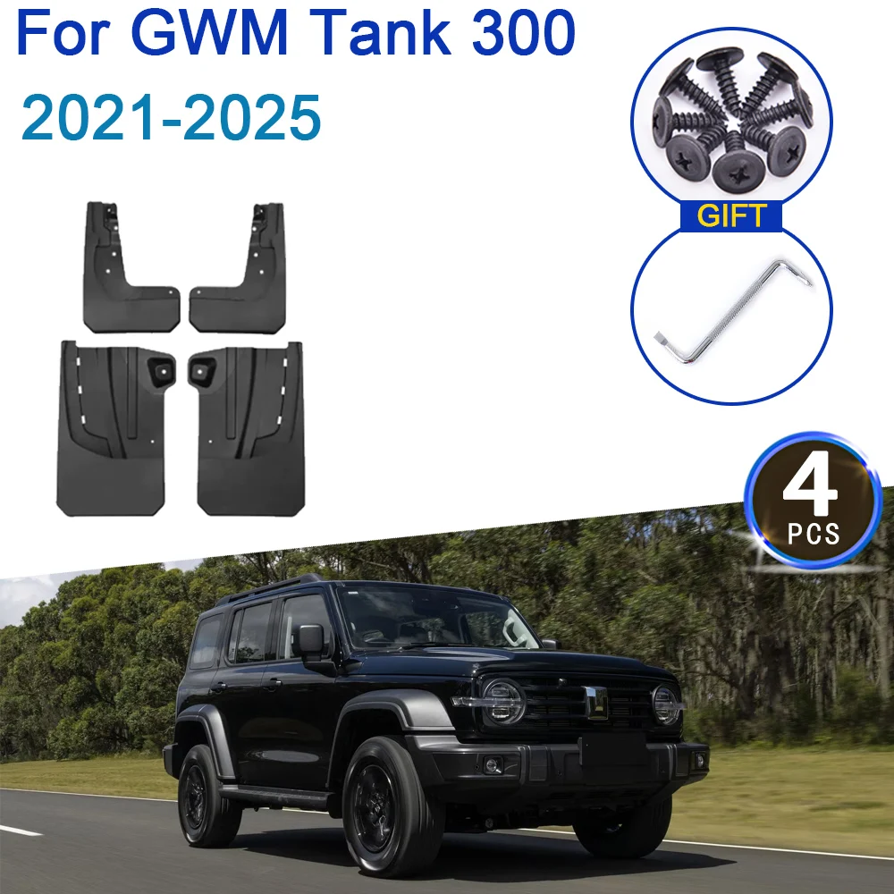 

4x Auto Fenders For GWM Tank 300 Accessories 2021 2022 2023 2024 2025 Car Mudguards Mud Flaps Mudflap Splashguards Cars Tools