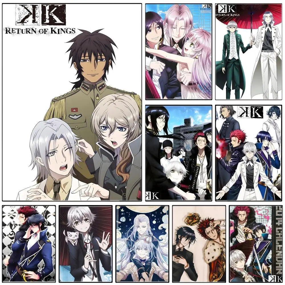 Póster de Anime Seinen K-K Project, Adhesivo Decorativo de Papel Resistente al Agua para Cafetería, Bar, Habitación