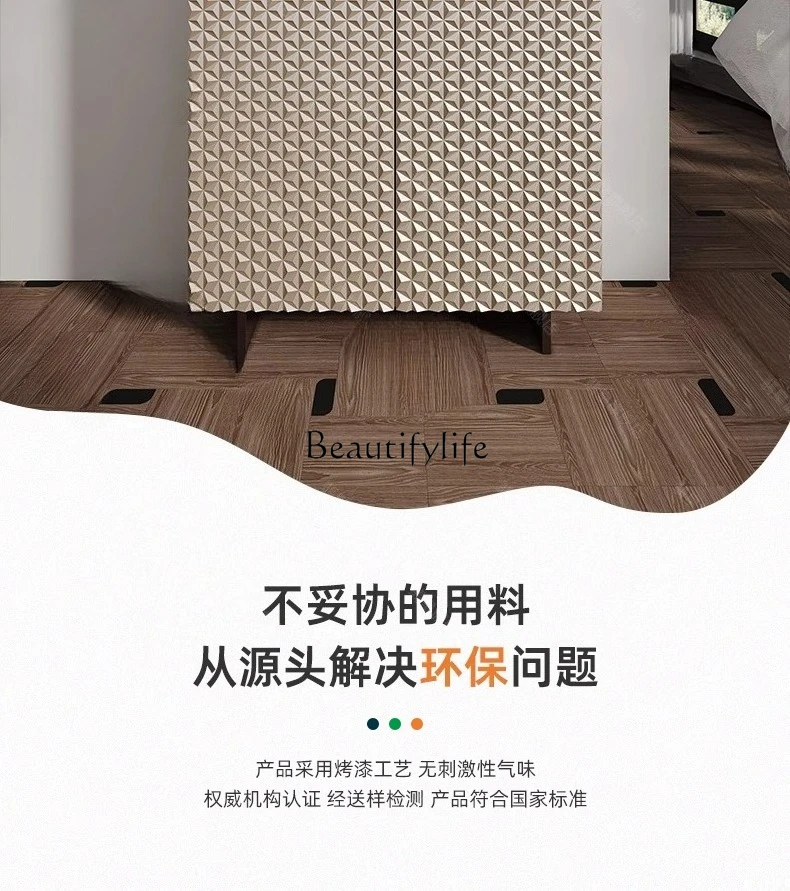 03.American light luxury home living room wall locker modern simple storage cabinet bedroom bedside cabinet