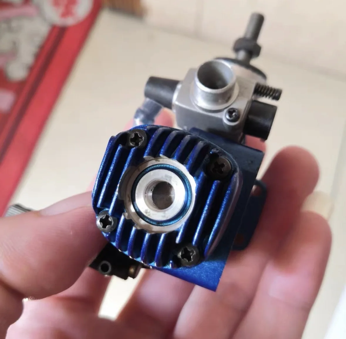 Japan Os Engines Max 15La-S Nitro AiRCraft Engine OS max LA 15 blue - rc motor With muffler No box - view 5