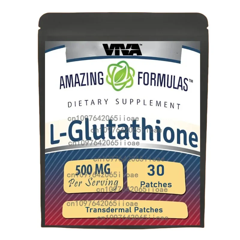 

30 пластырей L-Glutathione, трансмимические пластыри для отбеливания и осветления кожи с витамином С и Е, поставка на один месяц