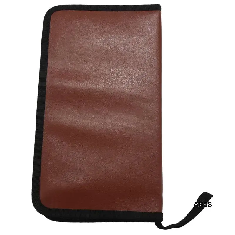 4X 80-Discs Portable Leather Storage Bag Zippered Storage Case For CD DVD Hard Disk Album - Brown