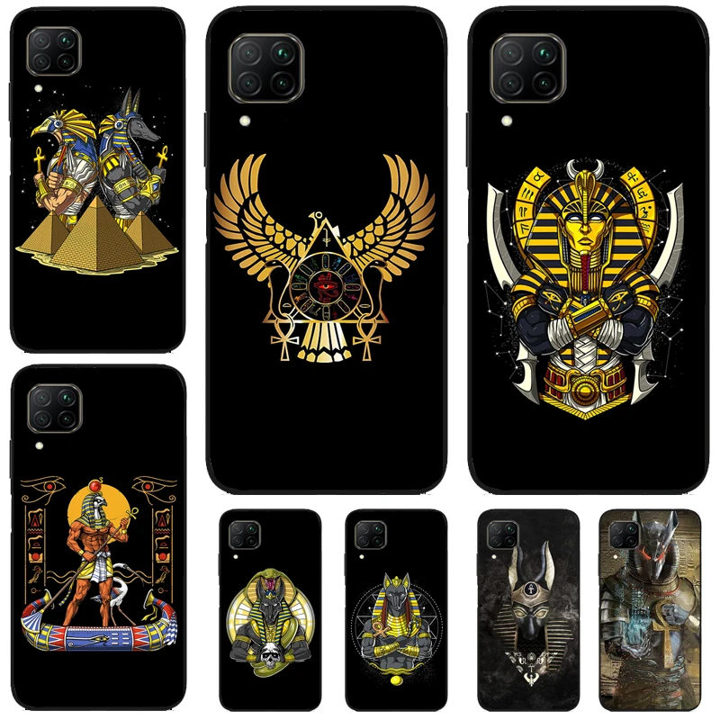 Egypt Nefertiti Anubis Ankh For Huawei Nova Y70 Y60 Y90 Y91 Y61 Nova 11 10 9 SE 5T 11i 8i 3i P20 P40 Lite P30 Pro Case