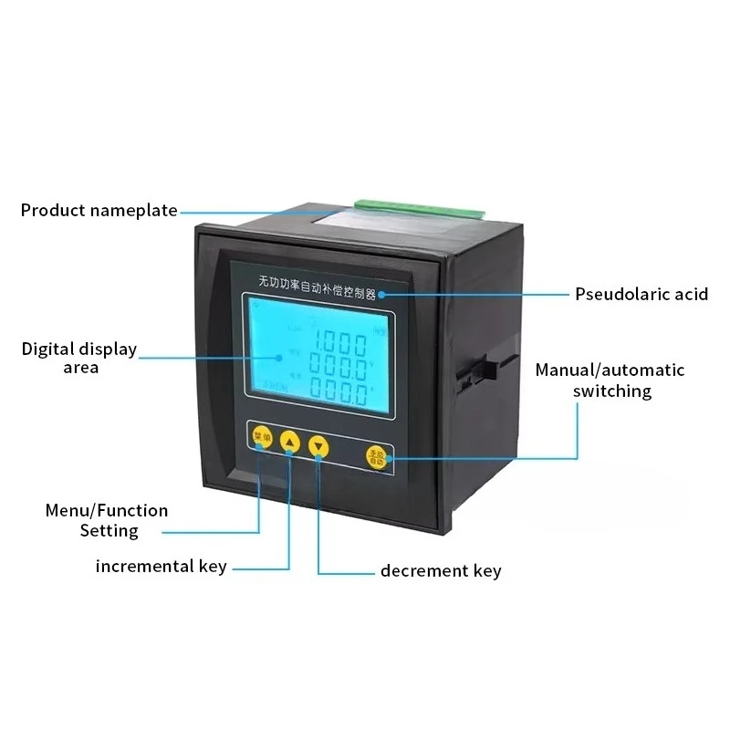 Aangepaste Power Factor Controller voor reactieve stroomcompensatiekast