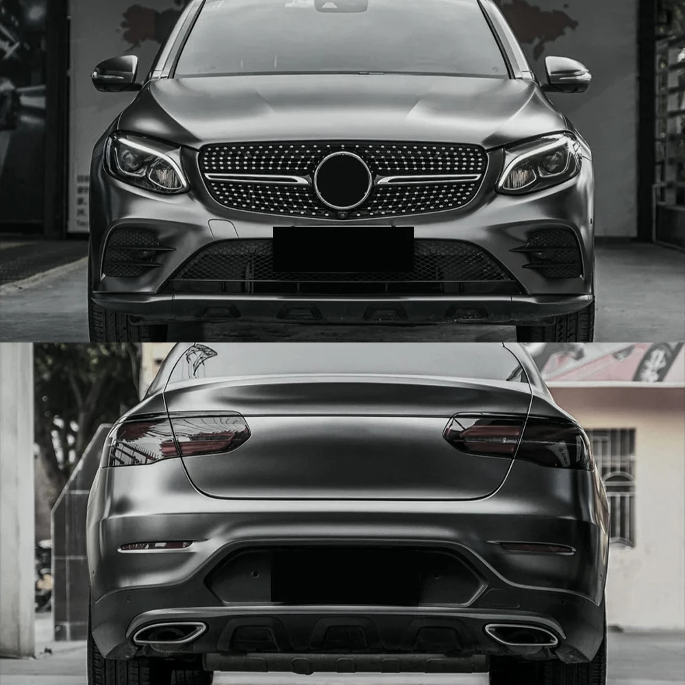 سيارة التفاف الفينيل فيلم ماتي معدني الفحم رمادي فقاعة الحرة ملصق PET السيارات الجسم ملصق ذاتي اللصق اكسسوارات السيارات #2