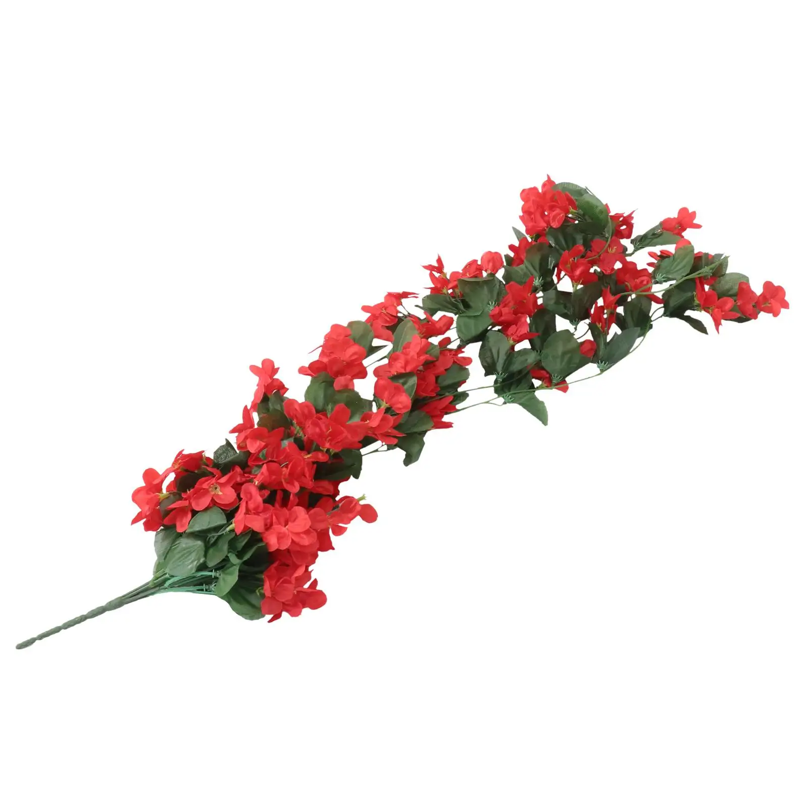 

Green Artificial Flowers Faux Outdoor Plants Vine Bouquet Building Kit Silk Garland