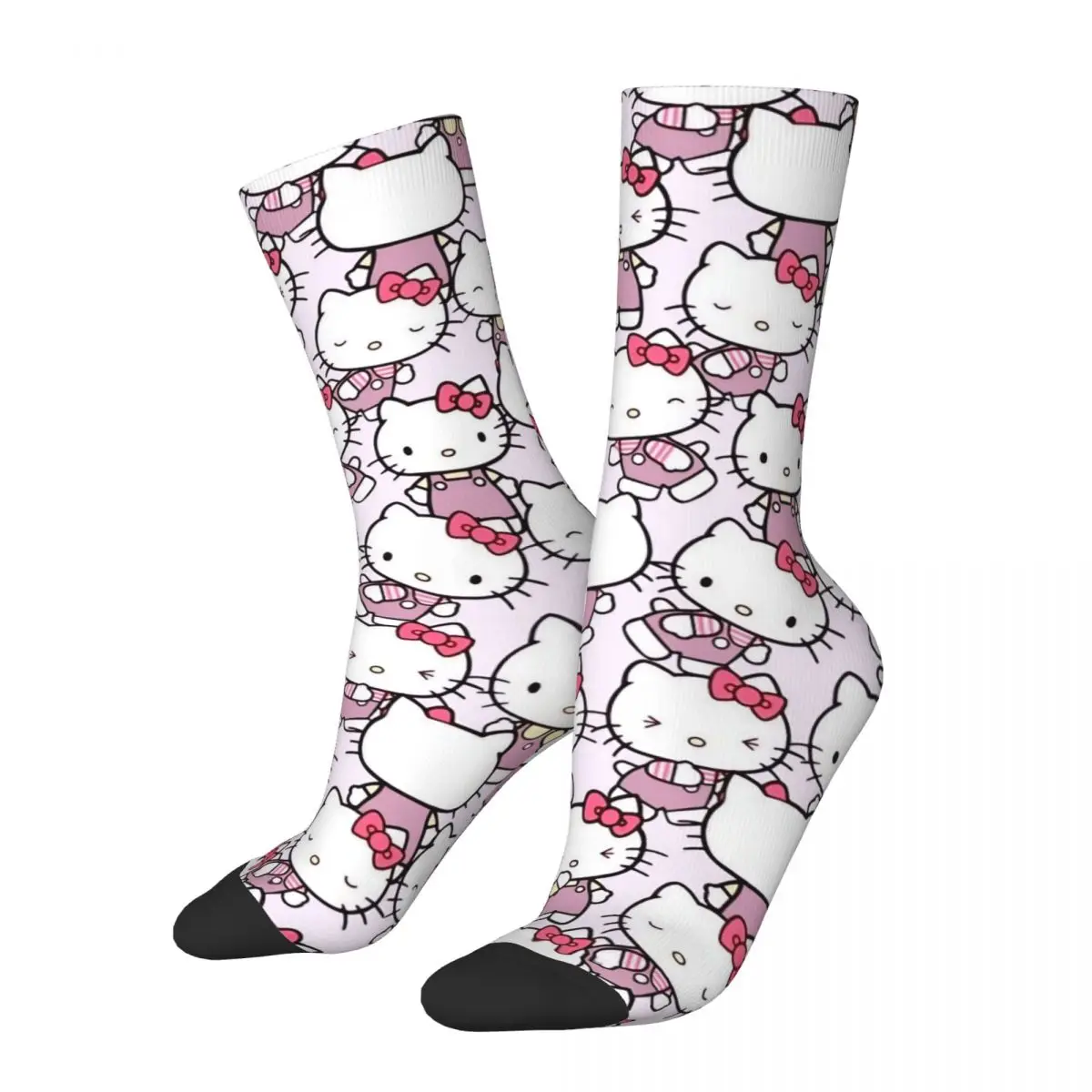 

Hello Kitty Pattern Socks Men Women Funny Happy Kawaii Cartoon Socks Novelty Spring Summer Autumn Winter Stockings Gifts