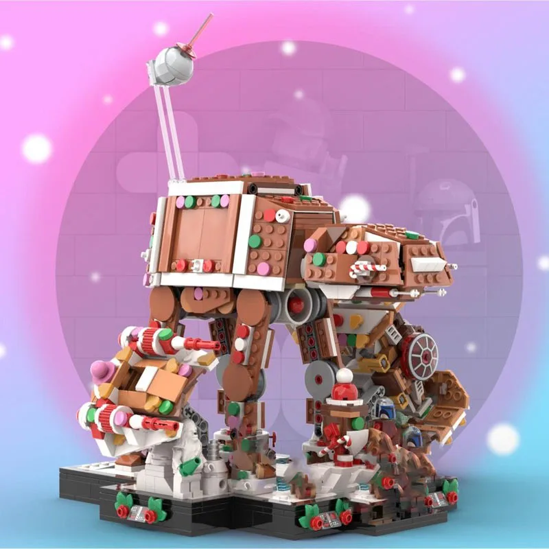 MOC-238933 خبز الزنجبيل الفضاء بنة نموذج Moc الزنجبيل الفضاء الهدايا الإبداعية كتل سفينة الفضاء الزنجبيل حروب الفضاء