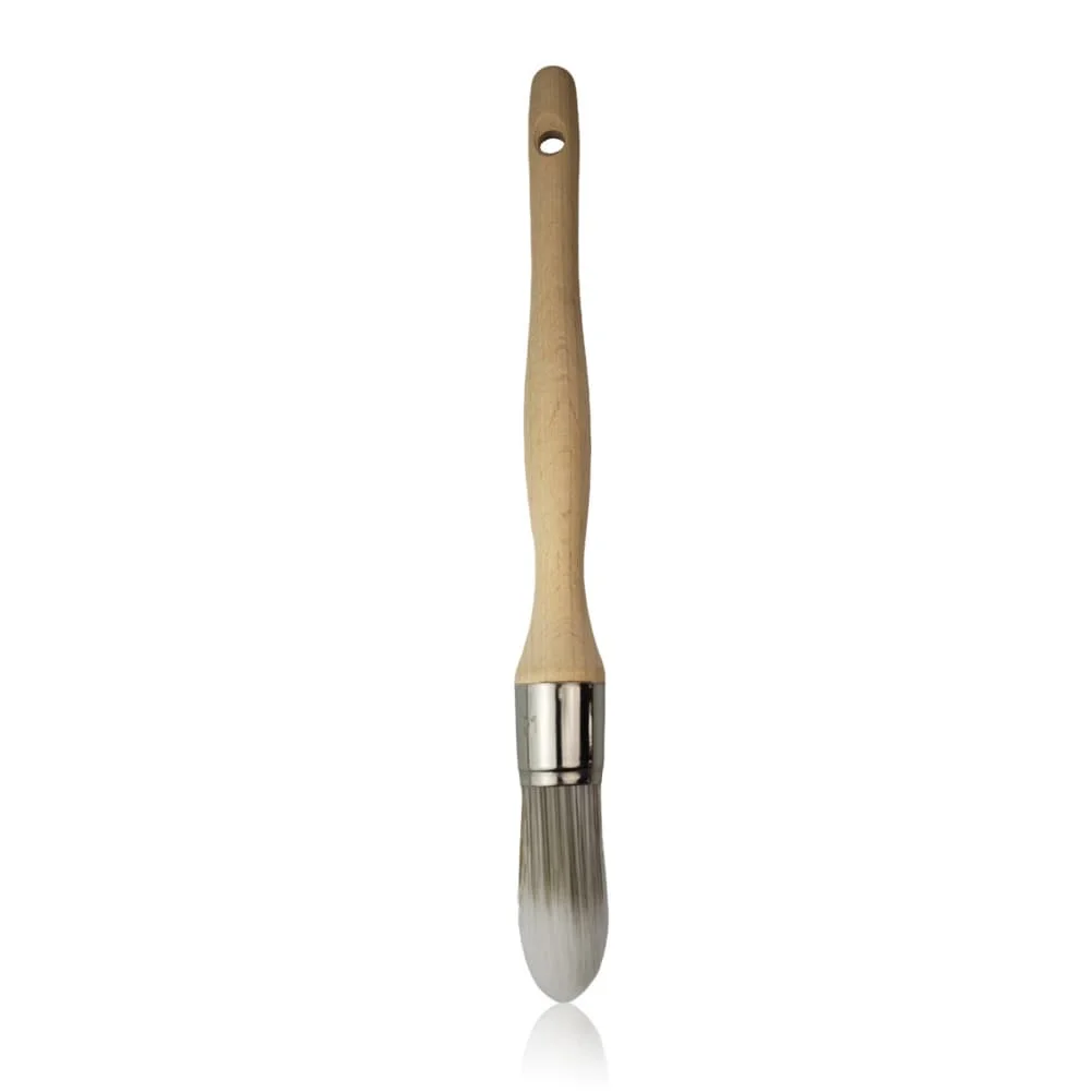 Vent Cleaning Brush Car Detailing Brush PET Bristles Wood Handle Long Bristle Head Round Head Design For Car Vents As Shown