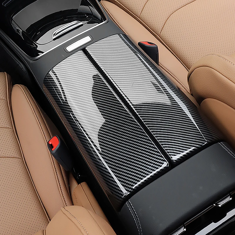 

Для Mercedes Benz E Class W214 2024, центральная консоль автомобиля, подлокотник, декоративная панель, отделка, карбоновый цвет, аксессуары для интерьера