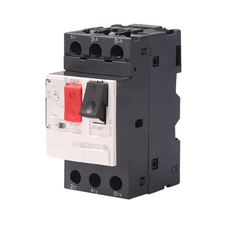 Motor Protection Circuit Breaker MPCB 3P Thermal Magnetic Type, Motor Breaker Overload Protector with Push Button Control Switch
