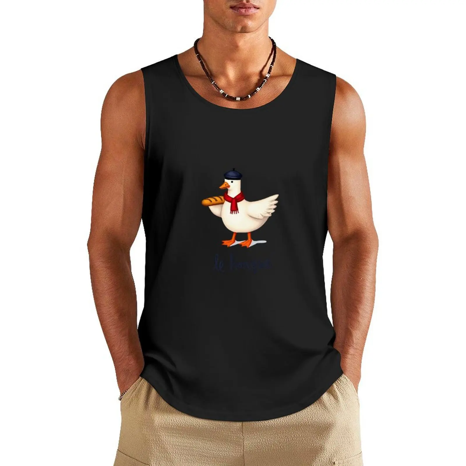 

Le Honque – Funny French Goose Meme Design Tank Top men clothing gym t shirt men gym training accessories gym