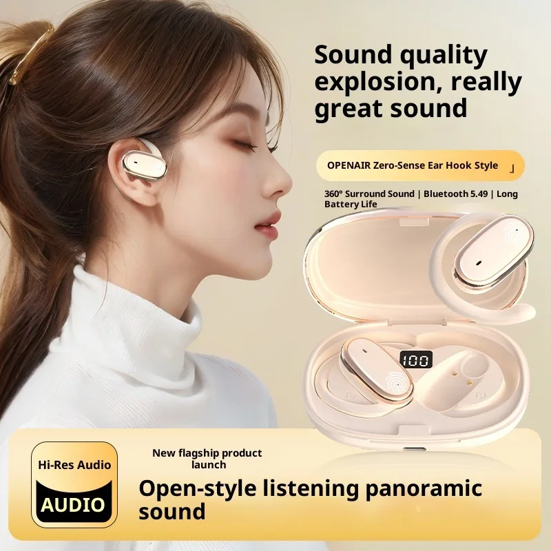 

OWS Sports Earphones Wireless Bluetooth Earbuds Adjustable Running Long Term Wearing No Pain Long-lasting Battery Life Headsets