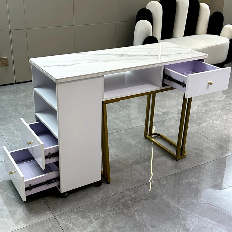 أزياء المشاهير الإنترنت طاولة مانيكير وكرسي مجموعة بسيطة خاصة E **** الميكانيكية اليابانية مانيكير متجر الجدول رجل واحد مزدوج #3