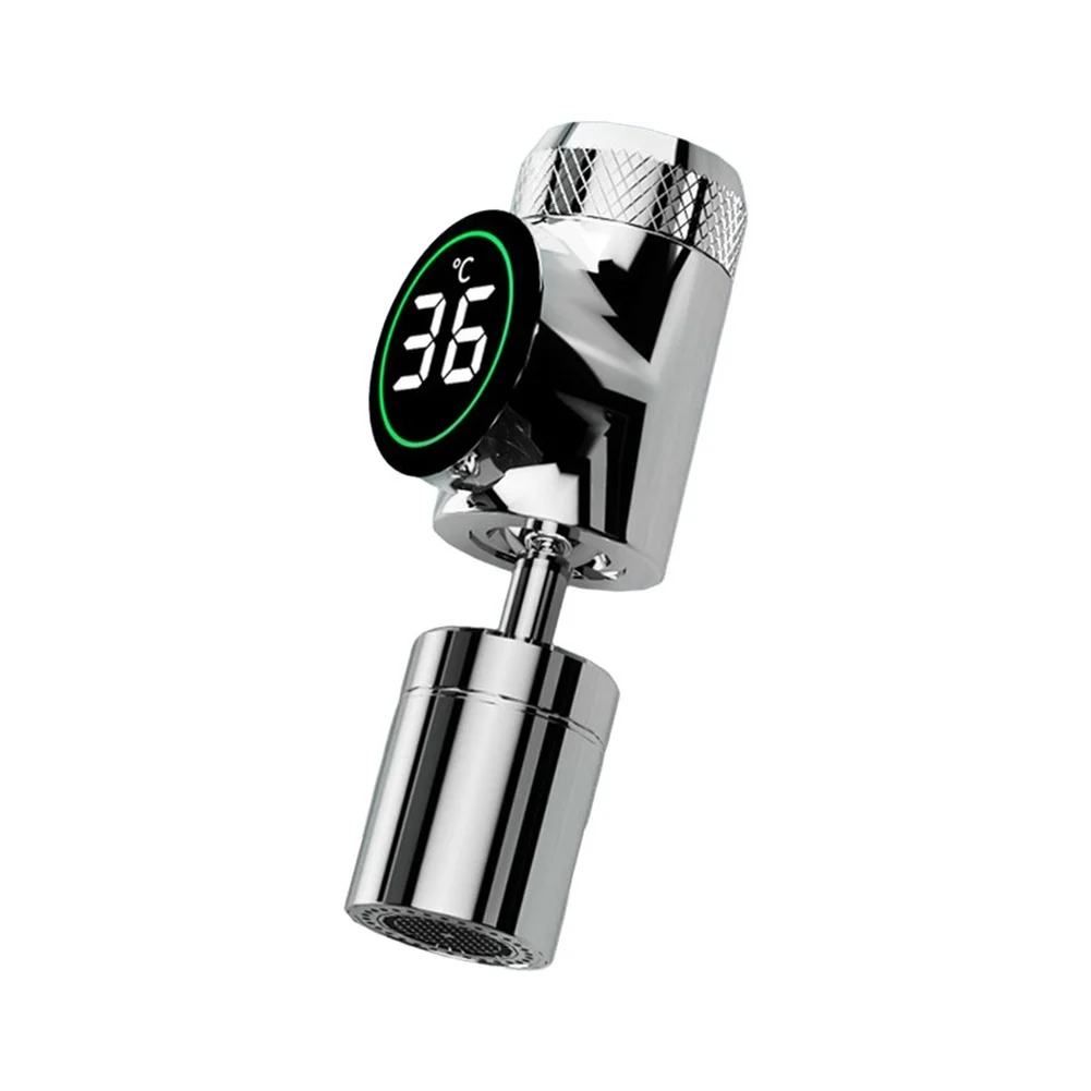 LED Temperature Readout Faucet Aerator Made of Stainless Steel and ABS Plastic for Consistent Kitchen Performance