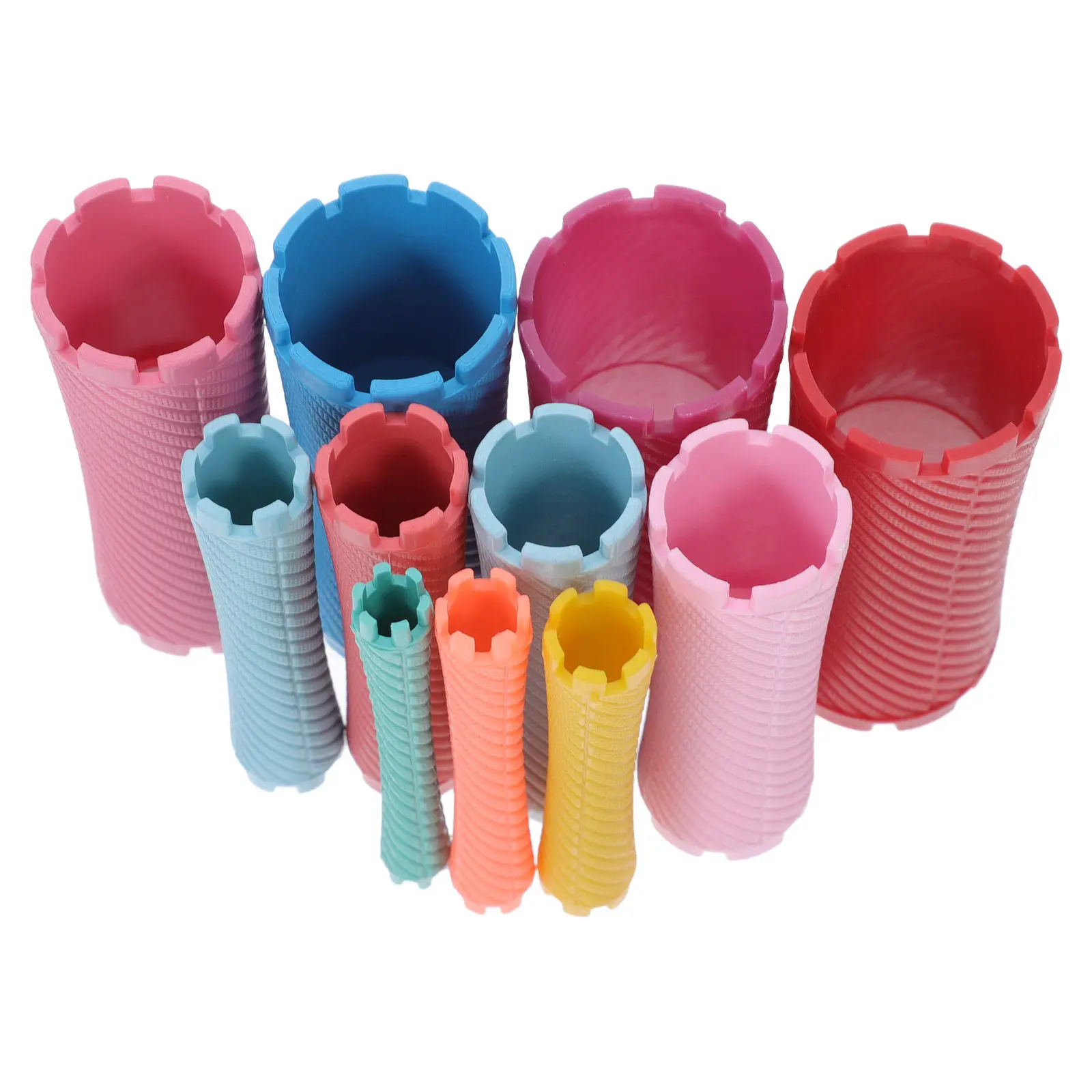 

100Pcs Salon Perm Rods Hair Curler Tube Non-Slip Easy Grip Premium ABS Rubber Perm Stick Curly Hair Tool Hairdressing Tool