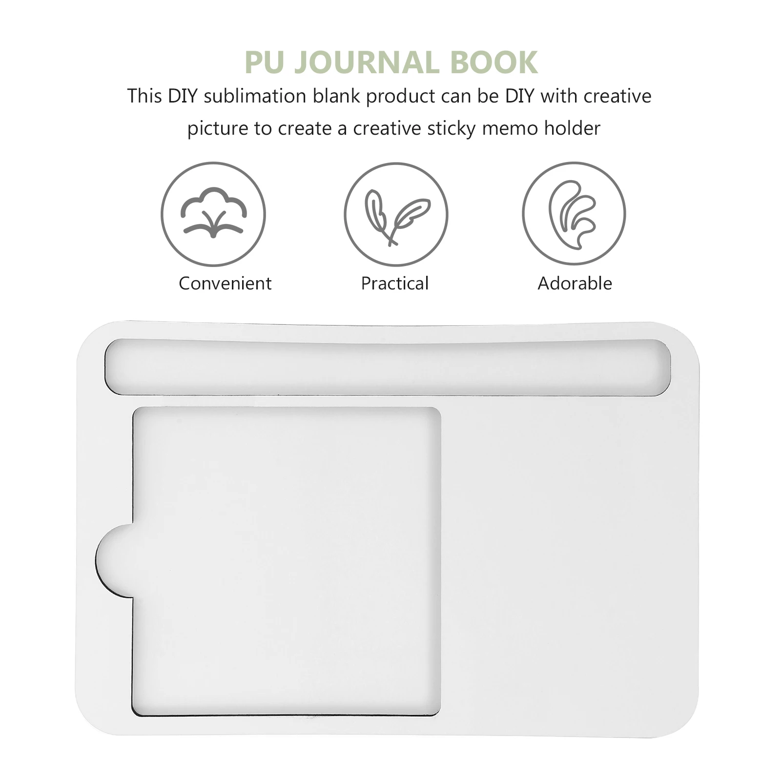 

Sticky Memo Pad Holder Tray Sublimation Blanks DIY Supplies Customizable Note Pad Tray Office Home Storage Accessories