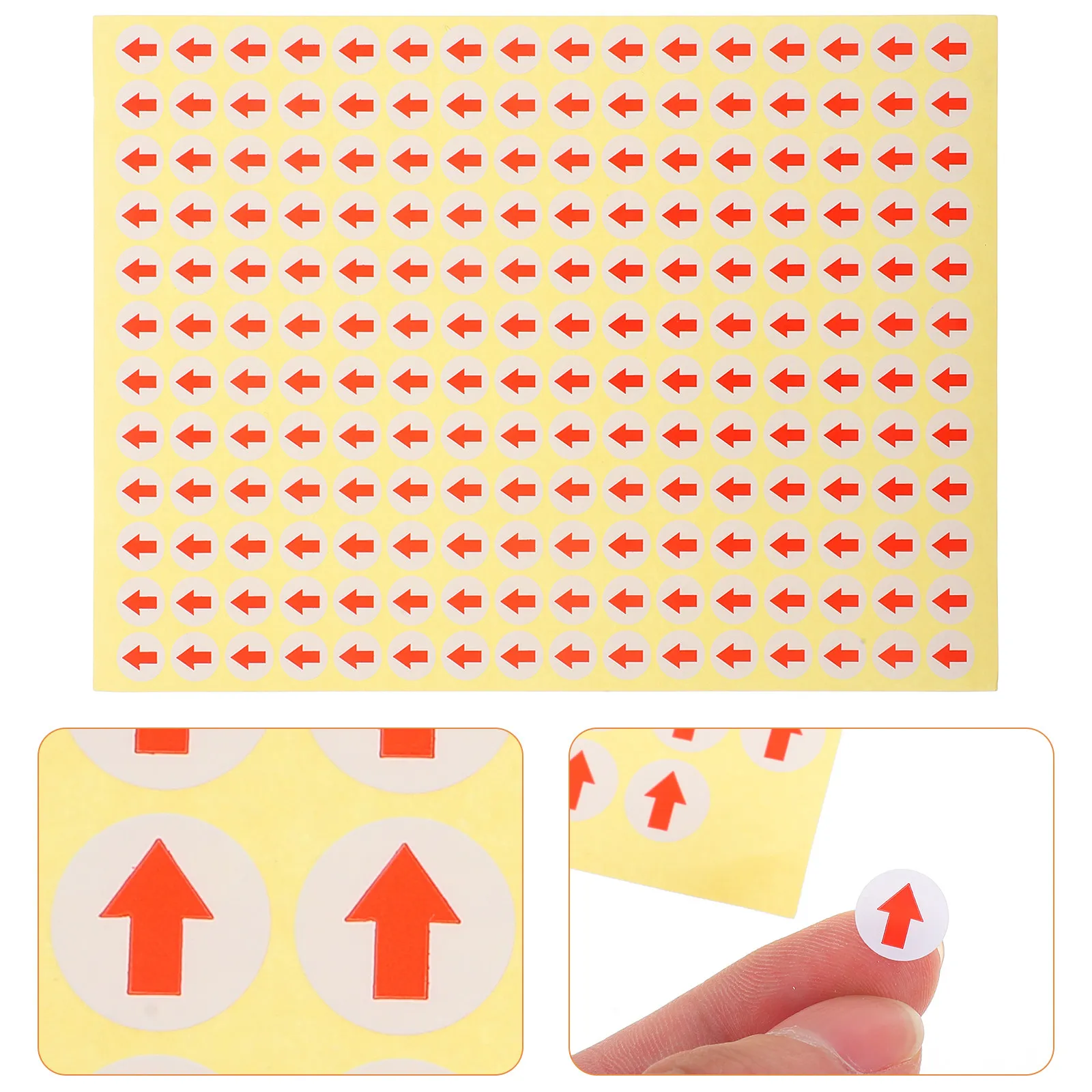 

15 Sheets Small Arrow Self Adhesive Labels Bright Marking Stickers for Rework Coding Factory Office Use Arrow Pointer Tags