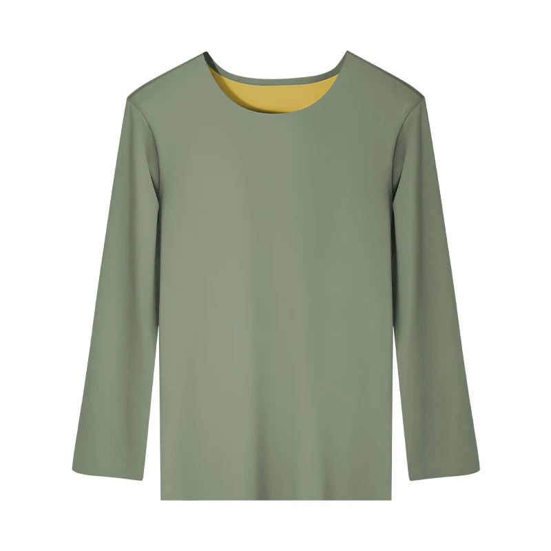 الرجال سلس ملابس اخلية حرارية الخريف والشتاء الرجال قطعة واحدة رقيقة 120 عدد الخريف قميص الرجال طويلة الأكمام قاعدة طبقة قميص #4