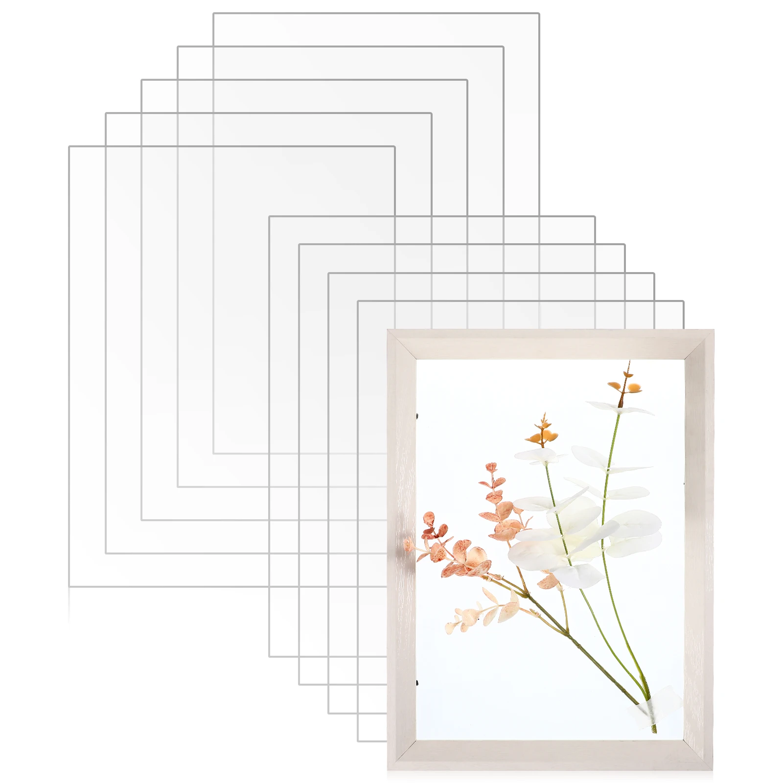 

Clear Photo Frame Painting Plastic Board 2mm Thick Lightweight Durable Craft Sheets for DIY Artwork Display Signage Decorations