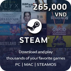 

Код парового кошелька (VND)[Цифровой код] Паровая подарочная карта — автоматическая доставка по электронной почте по покупке