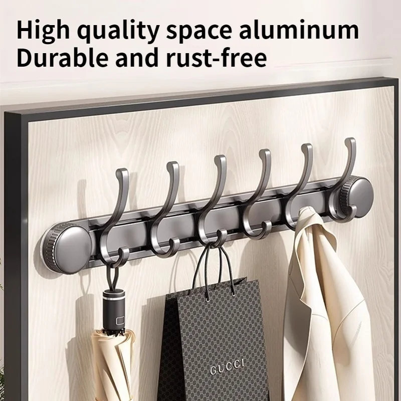 Kitchen Bathroom Door Hooks, Aluminum Suction Cup Type, No Drilling Installation - view 2