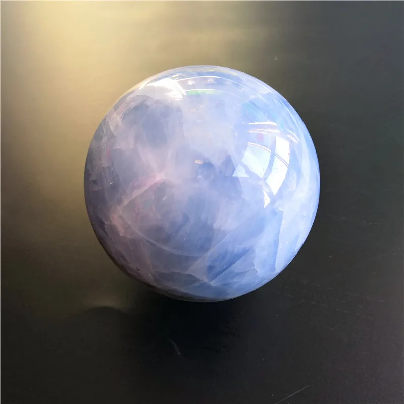 6-7cm Crystal Orb Natural Blue Celestite Quartz Sphere Amethystine Gemstone Ball Healing Home Decor