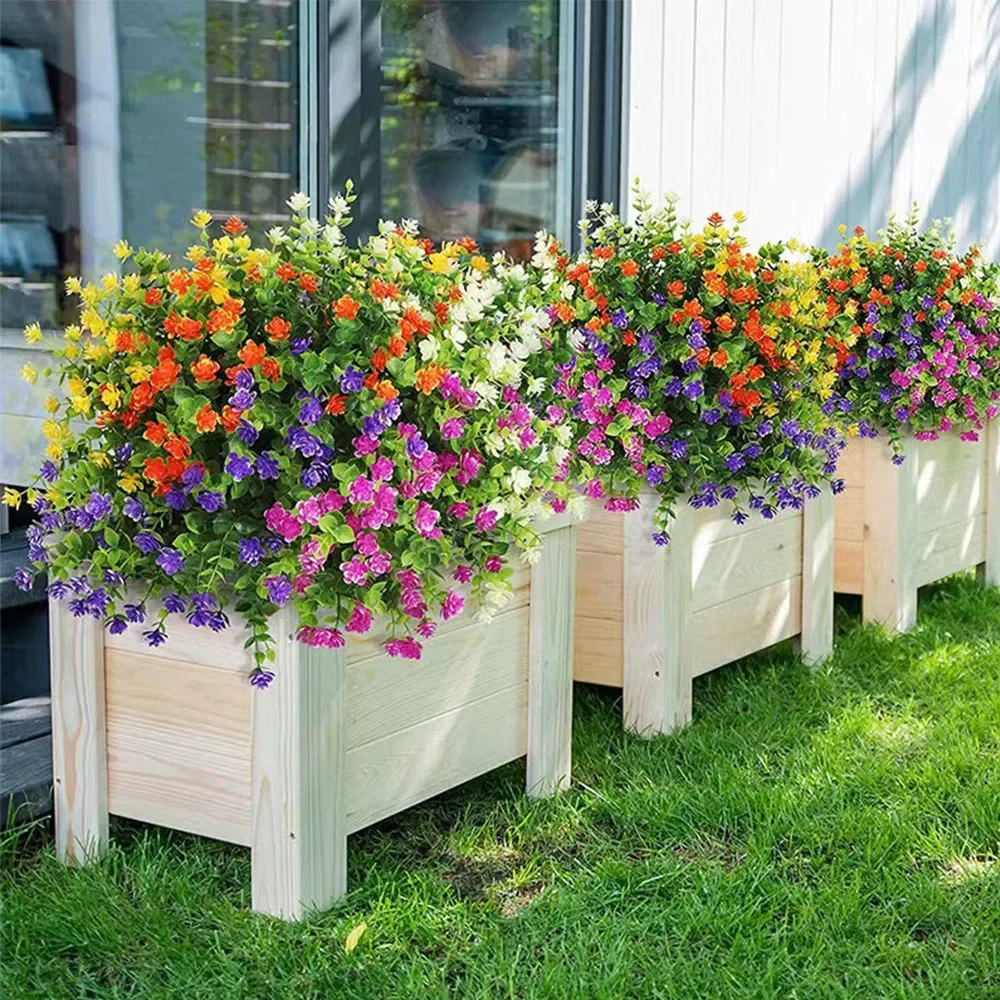 1Bundle Artificial Flowers Outdoor Greenery Shrubs Plants Fake Flower Wall for Office Home Living Room Wedding Garden Decoration - Image 3