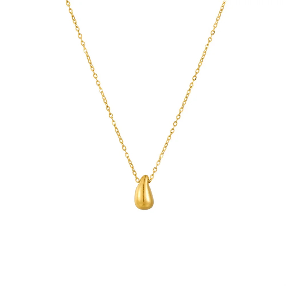 

New Punk Tiny Water Drop Pendant For Women Gold Color Stainless Steel Choker Chain Necklace Female Jewelry Christmas Gift 2025