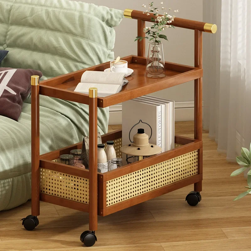 

Mobile trolley, bedside table, storage rack, retro living room sofa, side cabinet, coffee table, snack cart