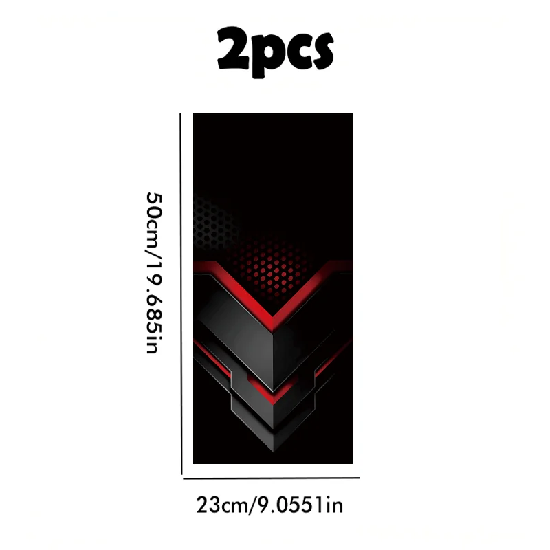 2 pieces of car B-pillar stickers Geometric Arrow Polyethylene protective film