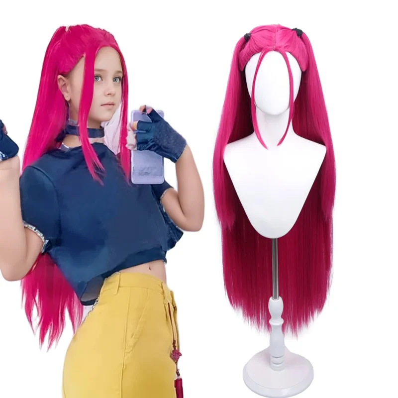 

Длина Ярко-Розовый Парик Длинный Прямой Ярко-Розовый Парик Мультфильм Хэллоуин Косплей Костюм Аниме Парики Цвет: Ярко-Розовый