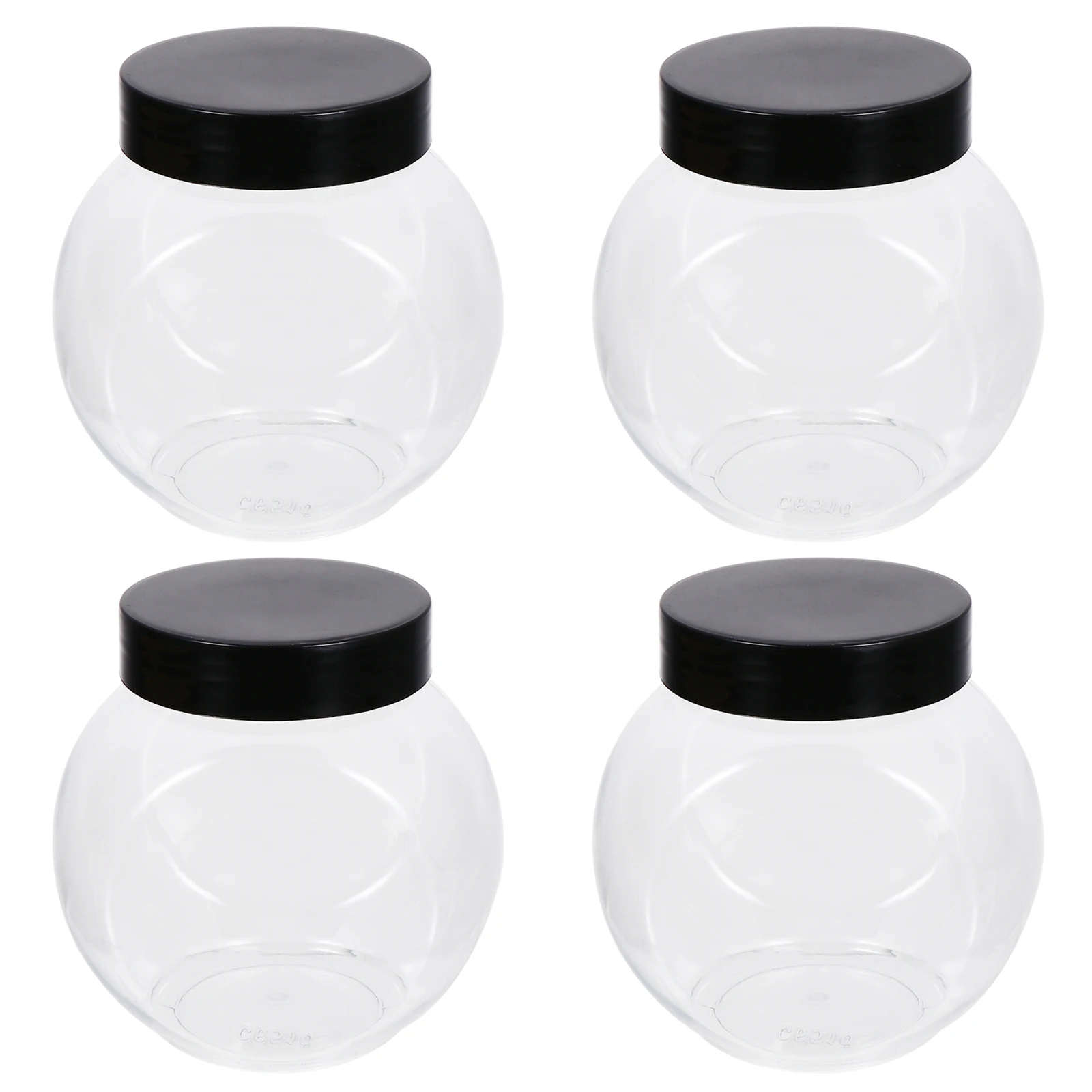 

10 pcs 424Ml Food Storage Cans Transparent Airtight Jars For Sugar Honey Tea Dried Fruits Snacks Sealed Containers Food Grade