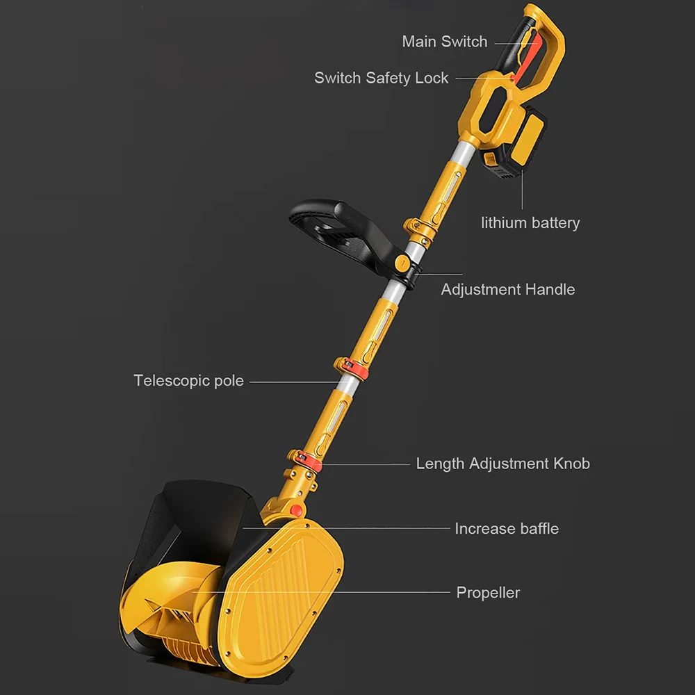 محراث الثلج الكهربائي الصغيرة آلة إزالة الثلوج باليد الطريق المنزلية تجريف الثلوج منفاخ الثلج لبطارية ماكيتا 21 فولت