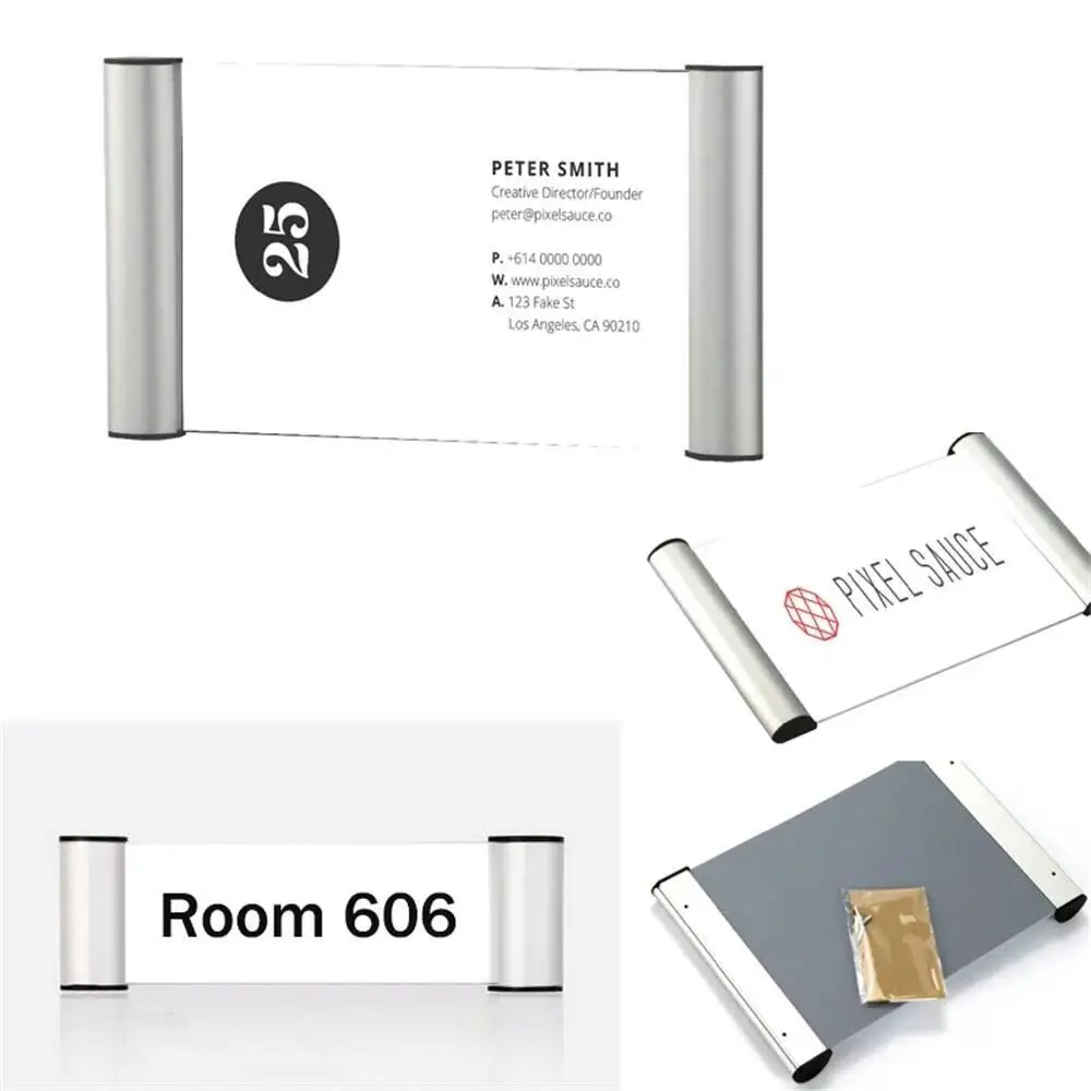 A5 1PCS Aluminium Landscape Indoor Horizontal Wall Mount Sign Holder Room Door Signage Display Info Poster Door Sign Frame Case